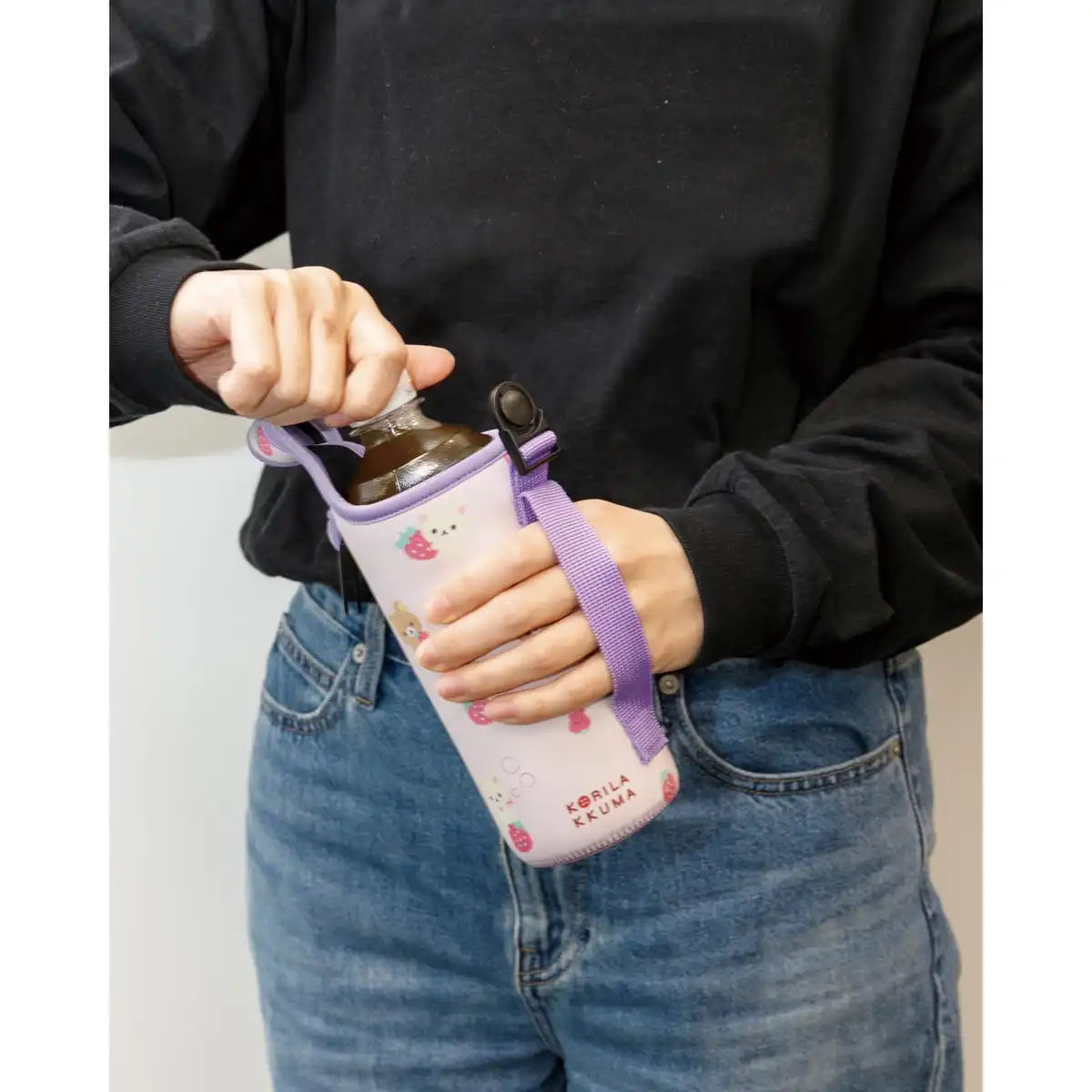 San-X Rilakkuma 3-Way Plastic Bottle Pouch Ca53501 Water Bottle Holder- Japan Figure Store - #1 Bring To You The Best Japanese Goods