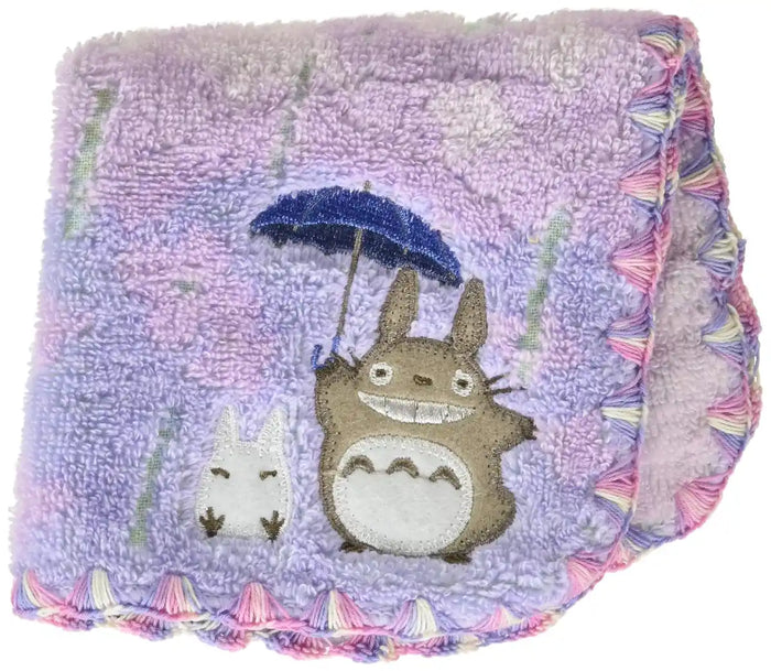 Marushin Hand Towel Ghibli My Neighbor Totoro 25X25Cm Hydrangea Field 100% Cotton 1005009300- Japan Figure Store - #1 Bring To You The Best Japanese Goods