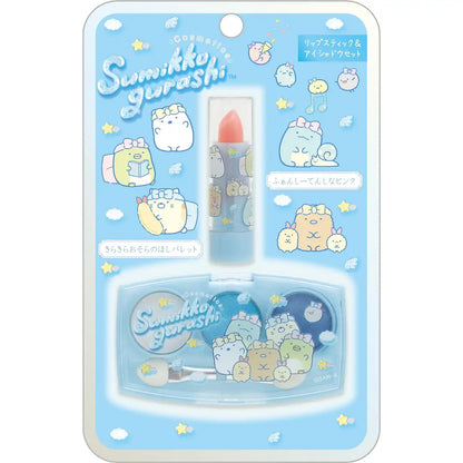 San-X Sumikko Gurashi Lipstick and Eyeshadow Set Blue 150x95mm