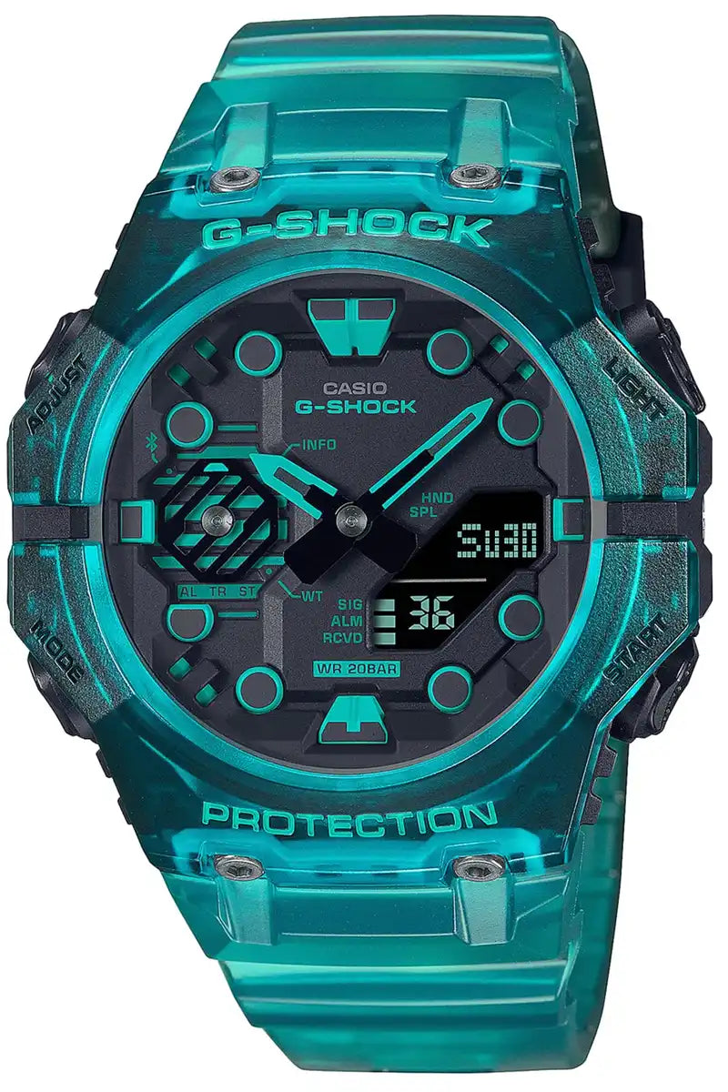 Casio G-Shock Men's Turquoise Blue Skeleton Watch with Bluetooth GA-B001G-2AJF - Domestic Genuine Product- Japan Figure Store - #1 Bring To You The Best Japanese Goods