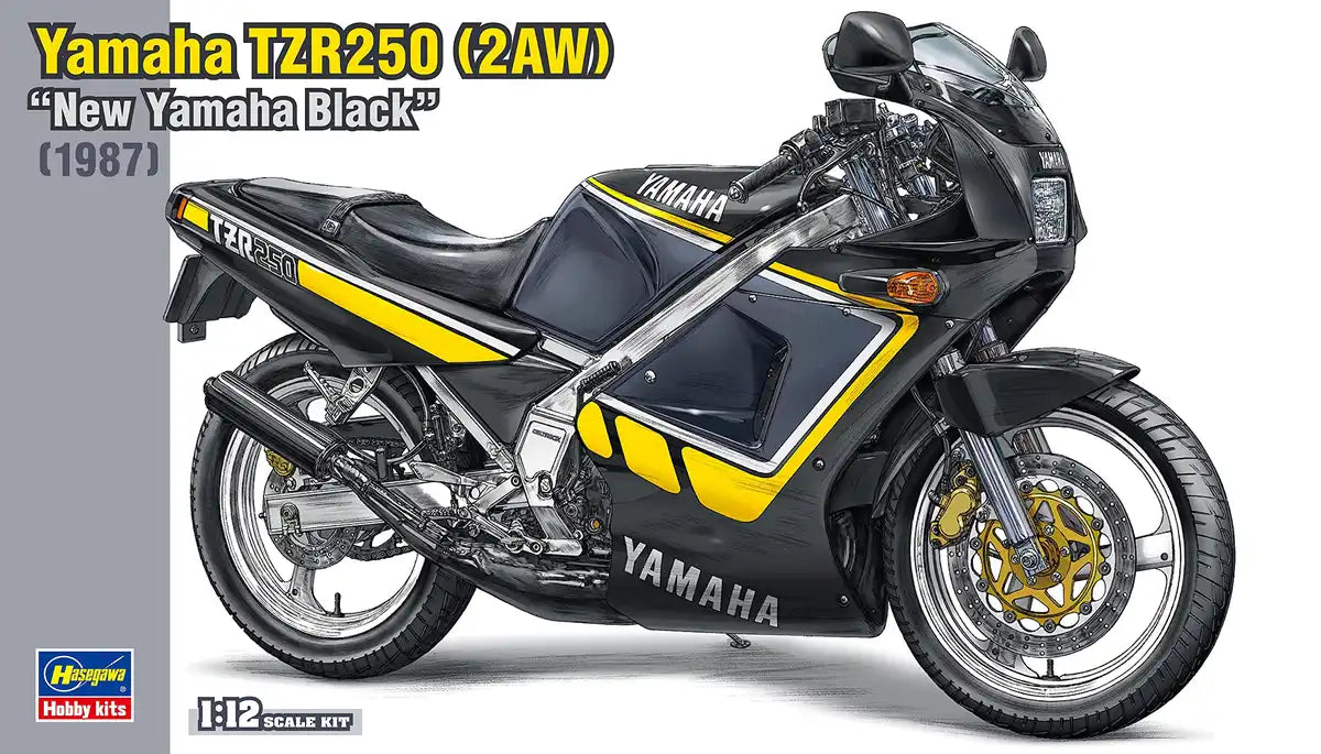 HASEGAWA 1/12 Yamaha Tzr250 2Aw 'New Yamaha Black' Plastic Model- Japan Figure Store - #1 Bring To You The Best Japanese Goods