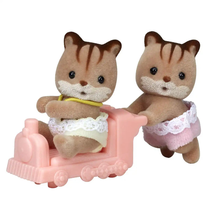 Epoch Sylvanian Families Walnut Squirrel Twins Doll Certified St Mark Toy for Ages 3+- Japan Figure Store - #1 Bring To You The Best Japanese Goods