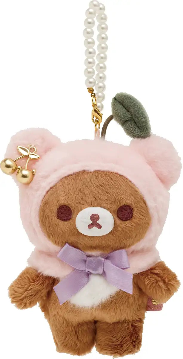 Rilakkuma Korikog No Jewel Cherry Hanging Stuffed Toy Chairoikoguma Mf70601- Japan Figure Store - #1 Bring To You The Best Japanese Goods