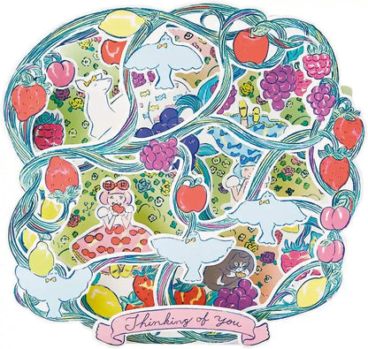 Sanrio Futaribon-Chan Birthday Thank You Celebration Greeting Card Kitazawa- Japan Figure Store - #1 Bring To You The Best Japanese Goods