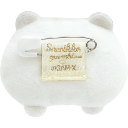 San-X Sumikko Gurashi Polar Bear Plush Badge - Cute Collectible Ab17301- Japan Figure Store - #1 Bring To You The Best Japanese Goods
