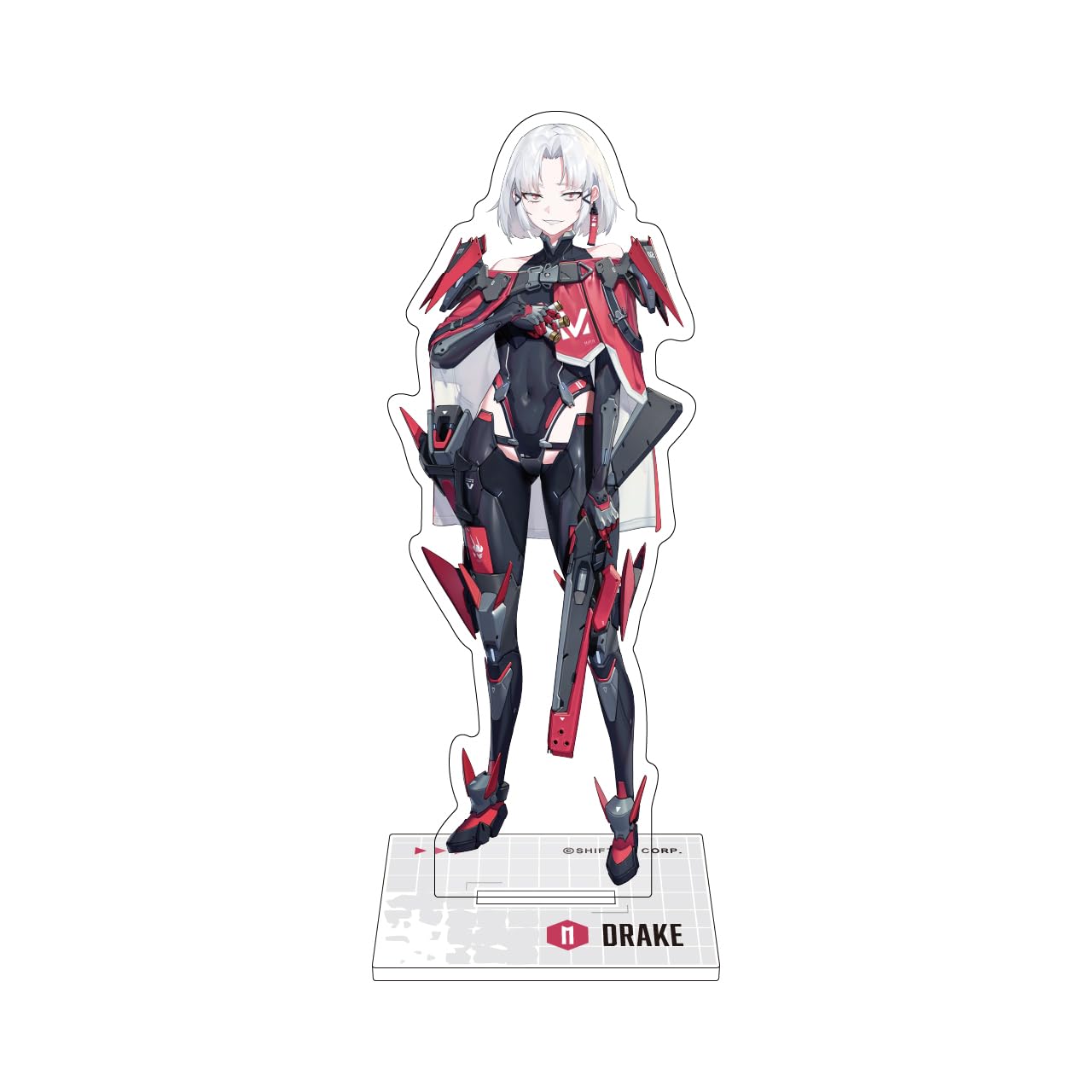 Support acrylique pour figurine Nikke Victory Goddess de Algernon Products, modèle Drake, H118xL41-92mm