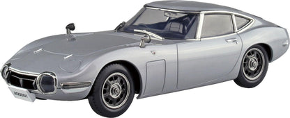 Aoshima 1/32 Toyota 2000GT Silver Plastic Model Kit Snap-Together