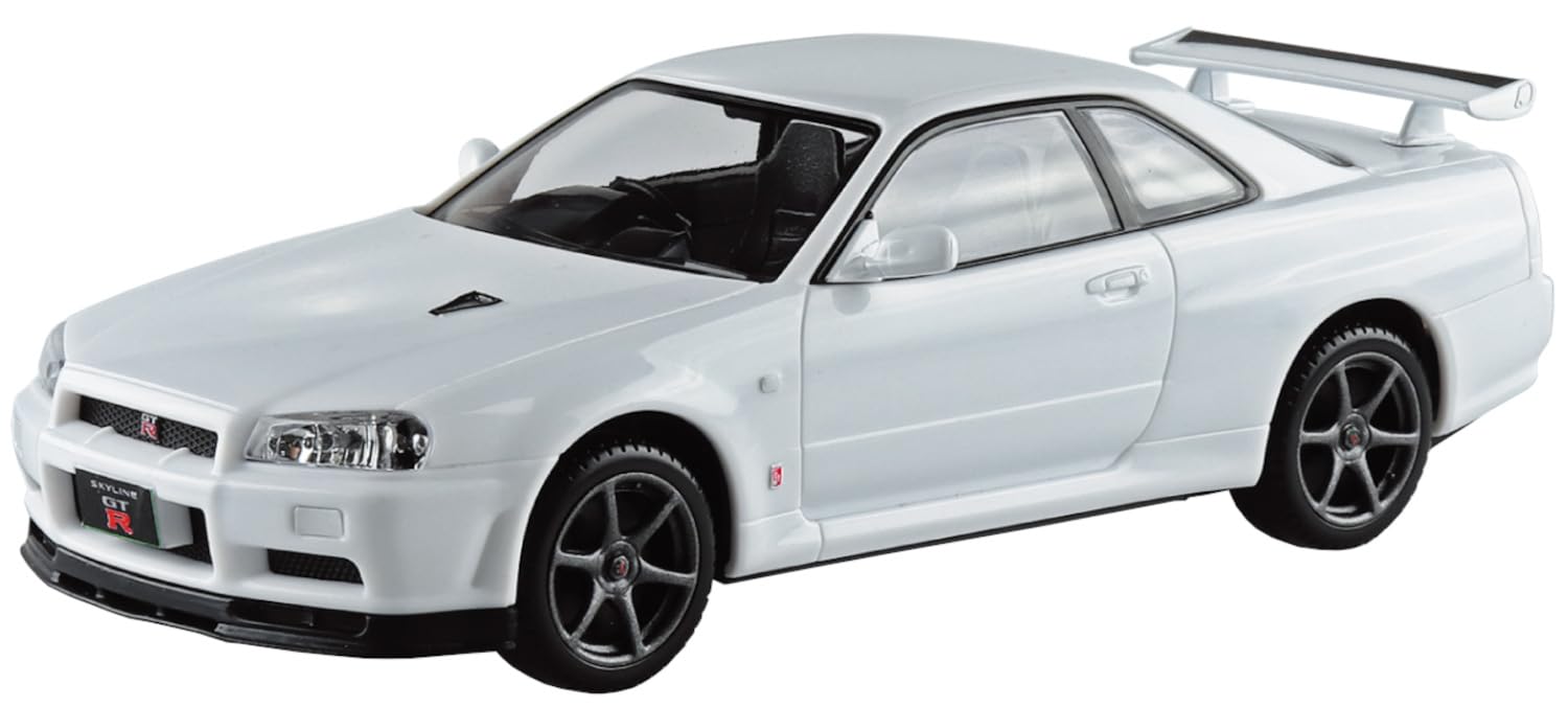 Aoshima 1/32 Snap Kit No.12 Nissan R34 Skyline GT-R White Model Car Kit