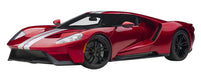 Autoart 1/12 Ford GT 2017 Model in Metallic Red with Silver Stripes 12106