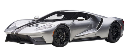 Autoart 1/12 Ford GT 2017 Metallic Silver Black Stripes Model 12108- Japan Figure Store - #1 Bring To You The Best Japanese Goods