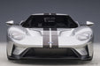 Autoart 1/12 Ford GT 2017 Metallic Silver Black Stripes Model 12108- Japan Figure Store - #1 Bring To You The Best Japanese Goods