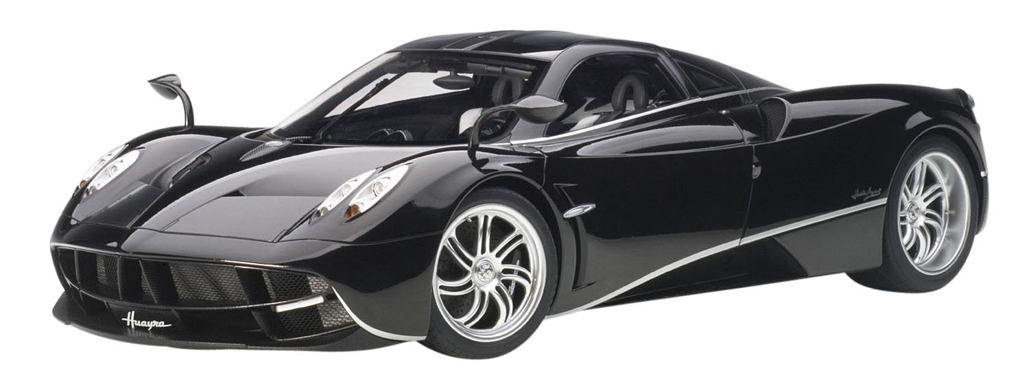 Autoart 1/12 Scale Pagani Huayra Black With Silver Stripes Model Car- Japan Figure Store - #1 Bring To You The Best Japanese Goods