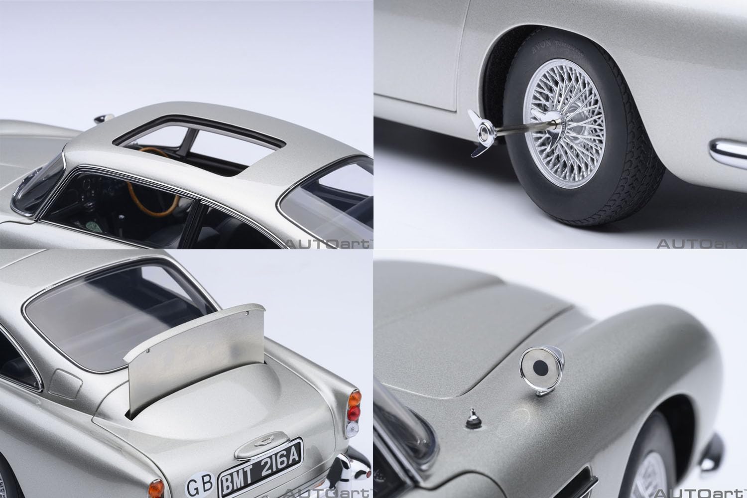 Autoart 1/18 Aston Martin DB5 007 Goldfinger Bond Car Model 70296