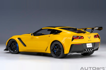 Autoart 1/18 Chevrolet Corvette C7 ZR1 Yellow Model Car- Japan Figure Store - #1 Bring To You The Best Japanese Goods