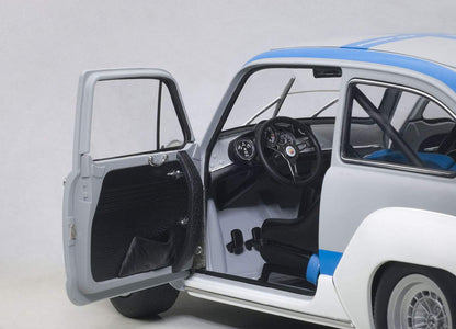 Autoart Fiat Abarth 1000 TCR 1/18 Scale Model Gray with Blue Stripes- Japan Figure Store - #1 Bring To You The Best Japanese Goods