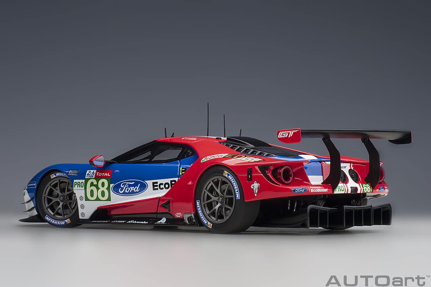 Autoart 1/18 Ford GT 2019 #68 Le Mans Pro Class Blue White Red Model 81912- Japan Figure Store - #1 Bring To You The Best Japanese Goods