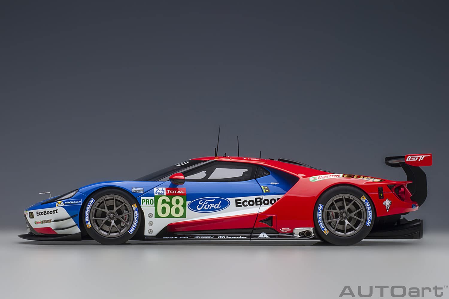 Autoart 1/18 Ford GT 2019 #68 Le Mans Pro Class Blue White Red Model 81912- Japan Figure Store - #1 Bring To You The Best Japanese Goods