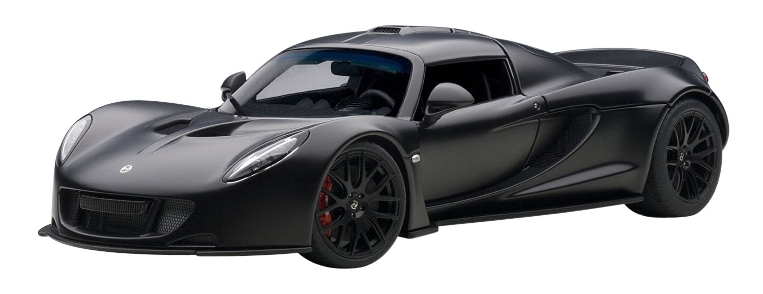 Autoart 1/18 Hennessey Venom GT Spider Matte Carbon Black Model Car- Japan Figure Store - #1 Bring To You The Best Japanese Goods