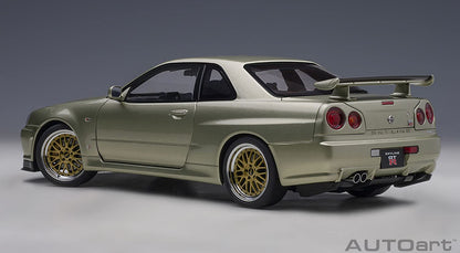 Autoart 1/18 Nissan Skyline GT-R R34 V Spec II Nurburgring Millennium Jade- Japan Figure Store - #1 Bring To You The Best Japanese Goods