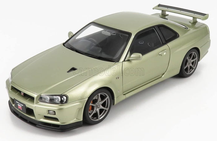 Autoart 1/18 Nissan Skyline GT-R R34 V-Spec II Nurburgring Millennium Jade 77404- Japan Figure Store - #1 Bring To You The Best Japanese Goods