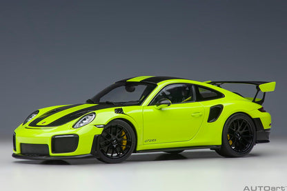 Autoart 1/18 Porsche 911 GT2 RS Weissach Light Green Carbon Black Model- Japan Figure Store - #1 Bring To You The Best Japanese Goods