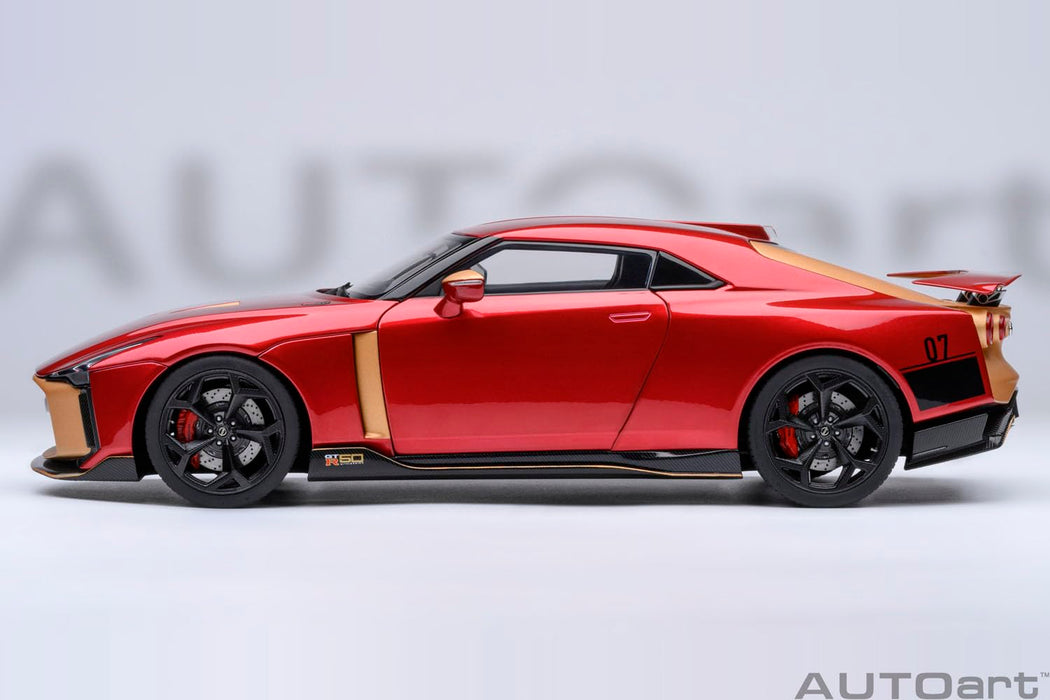 Autoart 1/18 Nissan GT-R50 Italdesign Metallic Red Gold Model 77514