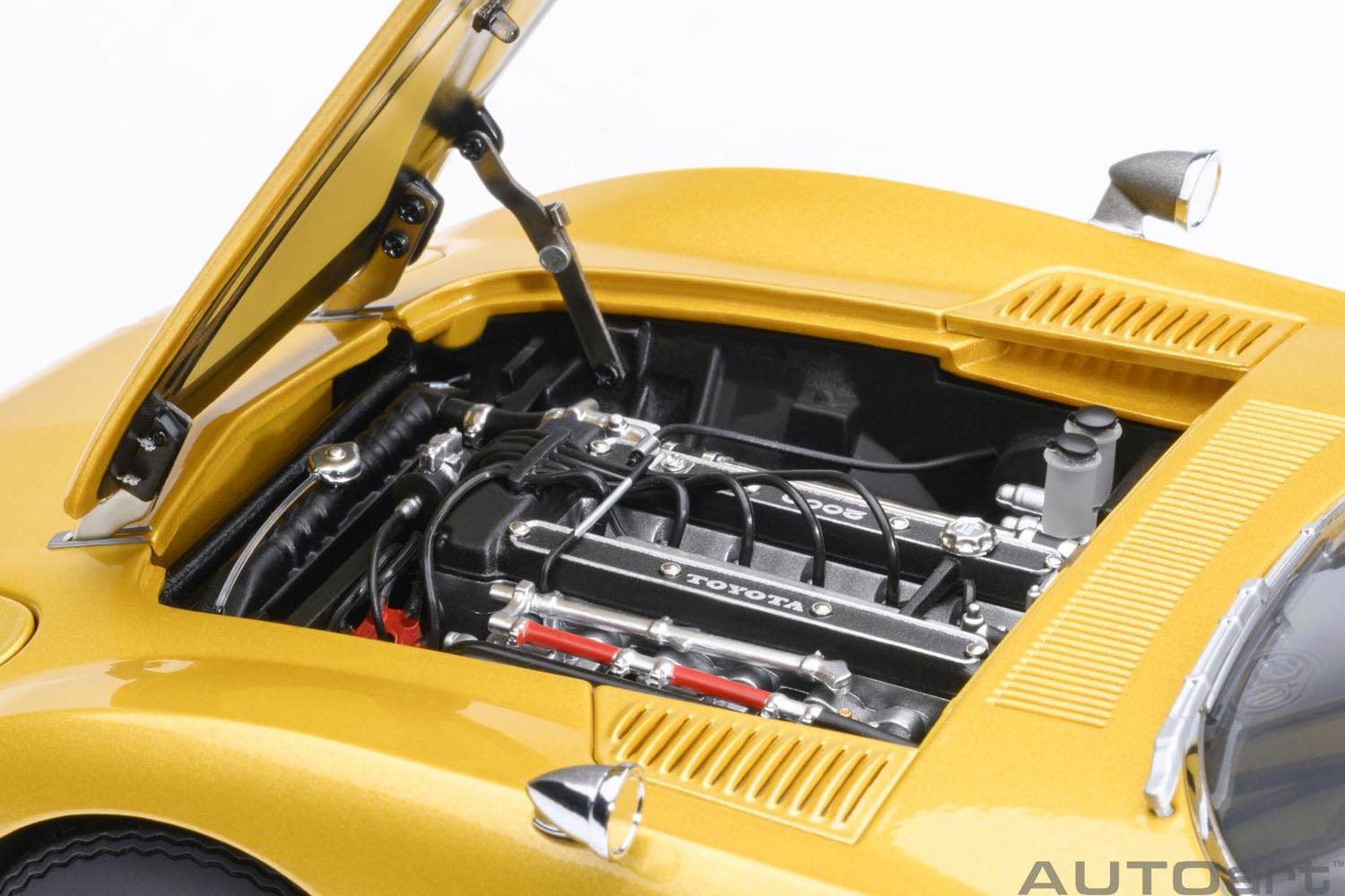 Autoart Toyota 2000GT 1967, modèle miniature en métal doré, 79549, voiture de collection.