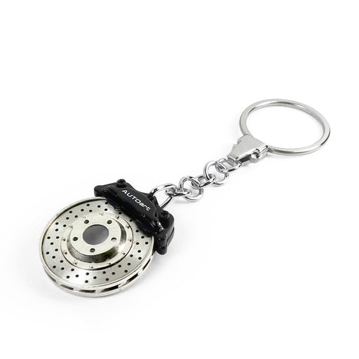 Autoart Omega Shape Racing Brake Disc Keychain with Black Caliper- Japan Figure Store - #1 Bring To You The Best Japanese Goods