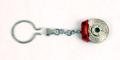 Autoart Racing Brake Disc Keychain Red Caliper Omega Shape Durable Keyring- Japan Figure Store - #1 Bring To You The Best Japanese Goods