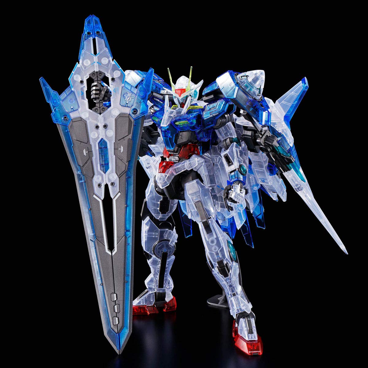 Kit de maquette Bandai MG 1/100 Double Ozan Riser, version transparente.