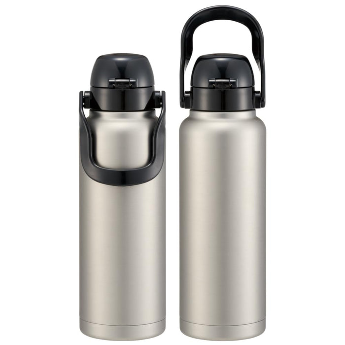 Skater Champion One-Push Direct Bottle with Handle 1200Ml Silver Std12H