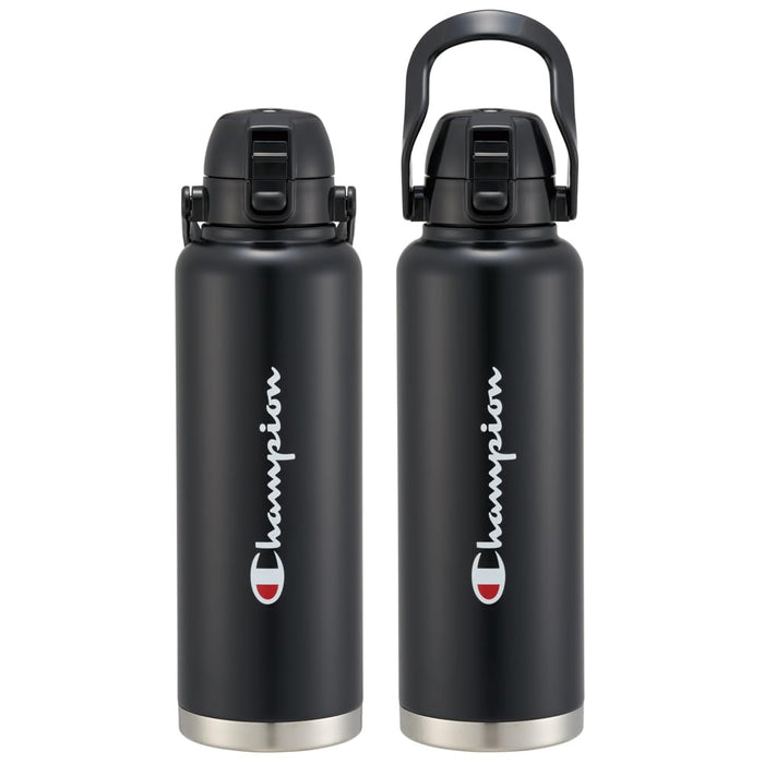 Skater Champion One-Push Direct Bottle with Handle 1500ml Black Std15H