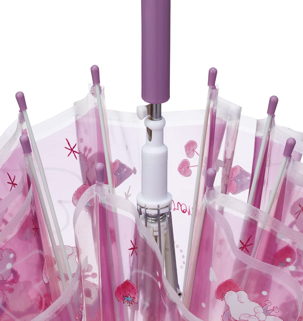 Skater Children's 55cm Kuromi Love Vinyl Umbrella One-Touch Jump 8-Rib for Ages 9-10- Japan Figure Store - #1 Bring To You The Best Japanese Goods