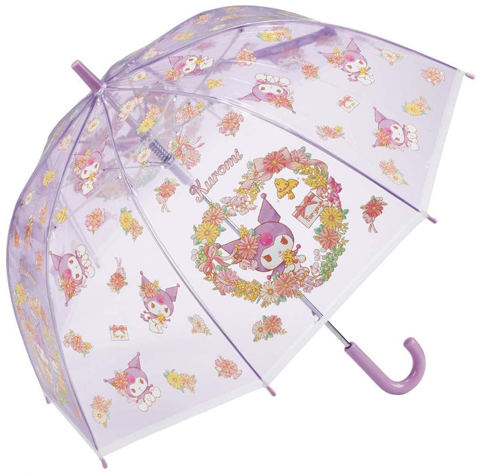 Skater Kuromi Water Paint 55cm Vinyl Umbrella for 9-10 Year Old Girls 8-Rib Jump Type- Japan Figure Store - #1 Bring To You The Best Japanese Goods
