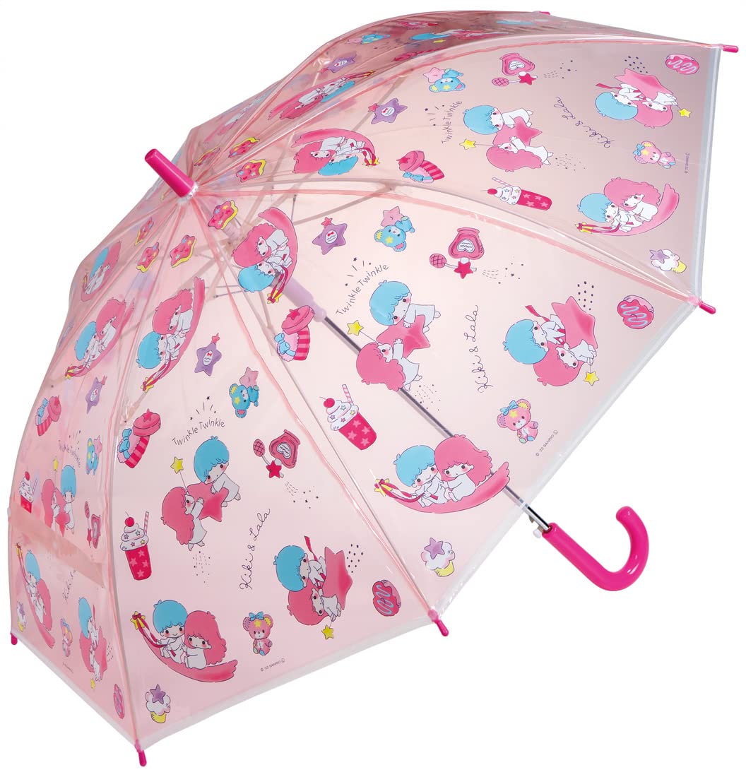 Skater Little Twin Stars Kids Vinyl Umbrella 8-Rib One-Touch Open 55cm for Ages 9-10- Japan Figure Store - #1 Bring To You The Best Japanese Goods