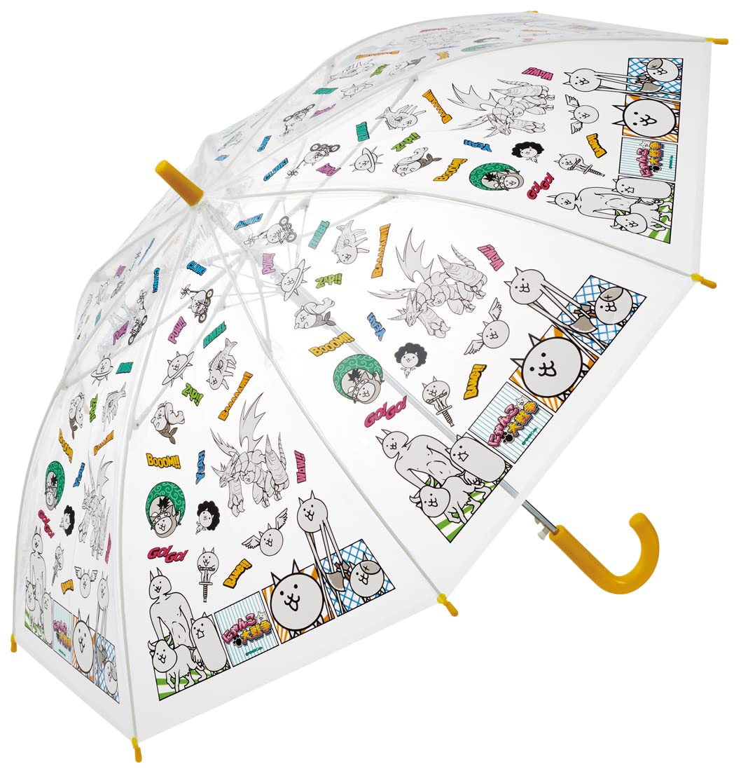 Skater Battle Cats Children's Vinyl Umbrella 55cm One-Touch Jump 8-Rib for Ages 9-10- Japan Figure Store - #1 Bring To You The Best Japanese Goods