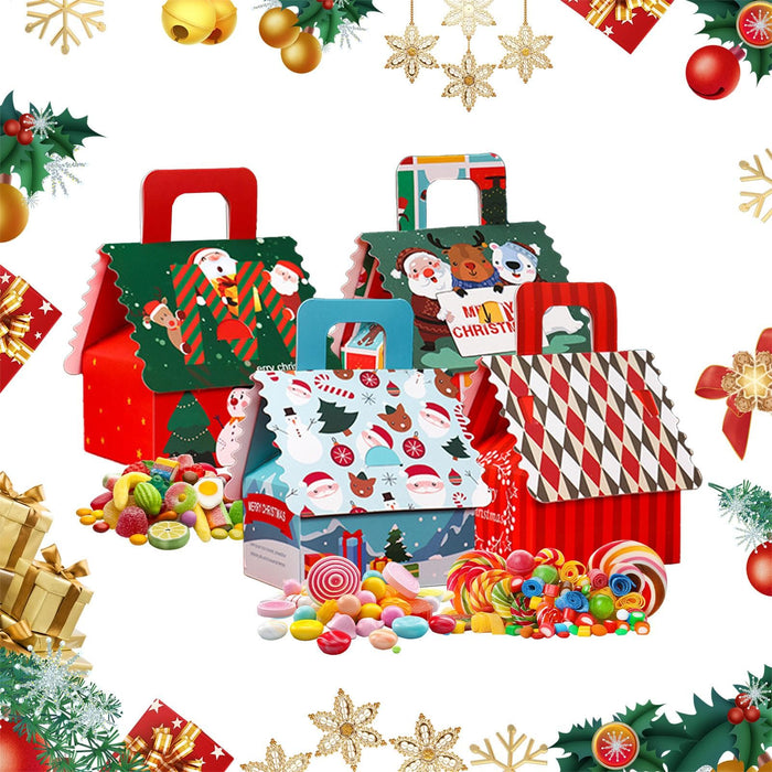 Riaisttd House-Shaped 3D Christmas Cookie and Candy Treat Boxes - Cardboard- Japan Figure Store - #1 Bring To You The Best Japanese Goods
