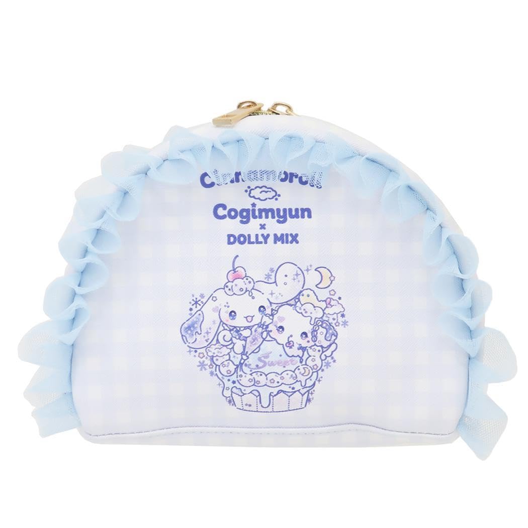 Watanabe Cinnamoroll Kogimyun Dolly Mix Frill Round Pouch Blue