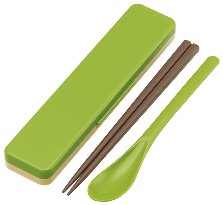 Skater Moss Green Combination Chopstick and Spoon Set Made in Japan - CCS3SA- Japan Figure Store - #1 Bring To You The Best Japanese Goods