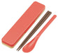 Skater CCS3SA Earth Color Salmon Pink Chopsticks and Spoon Set from Japan- Japan Figure Store - #1 Bring To You The Best Japanese Goods