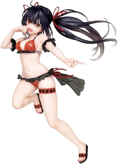 Figurine de Tokisaki Kurumi en maillot de bain, tirée de la série Date A Bullet, édition renouvelée de Taito.