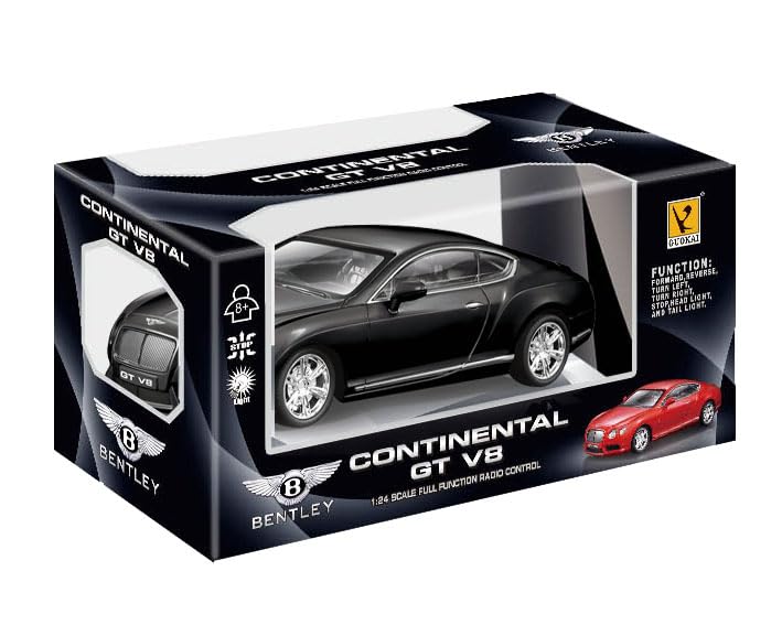 Doyusha 2.4Ghz 1/24 Bentley Continental GT V8 Black RC Model 630677