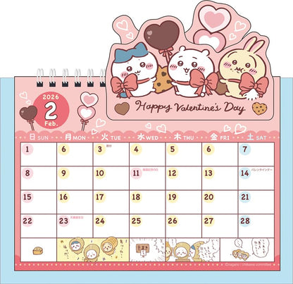 Ensky Chiikawa 2026 Pop-Up Desk Calendar 14x20cm CL-074