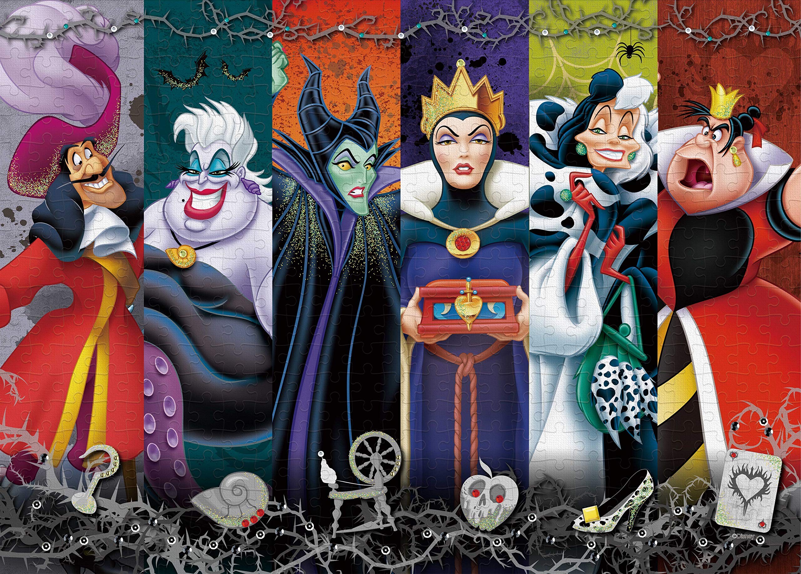 Epoch Disney Evil Darkness Jigsaw Puzzle 500 Pieces 38x53cm With Glue and Tools