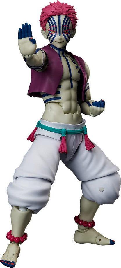 Revente de la figurine articulée Freeing Figma Demon Slayer Akaza en plastique, non à l'échelle.