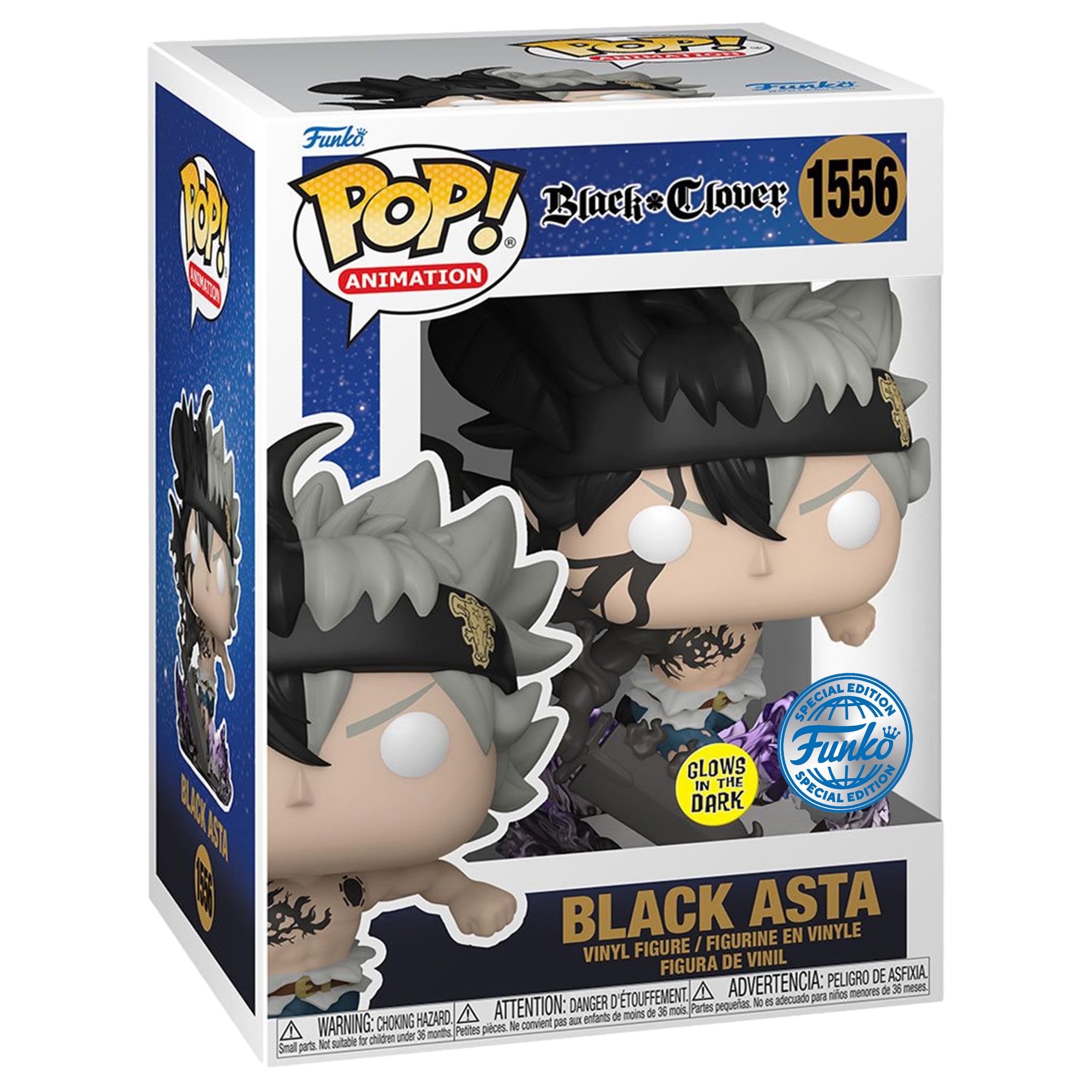 Funko Pop Animation Black Clover Black Asta Glow Figure Entertainment Earth Exclusive- Japan Figure Store - #1 Bring To You The Best Japanese Goods