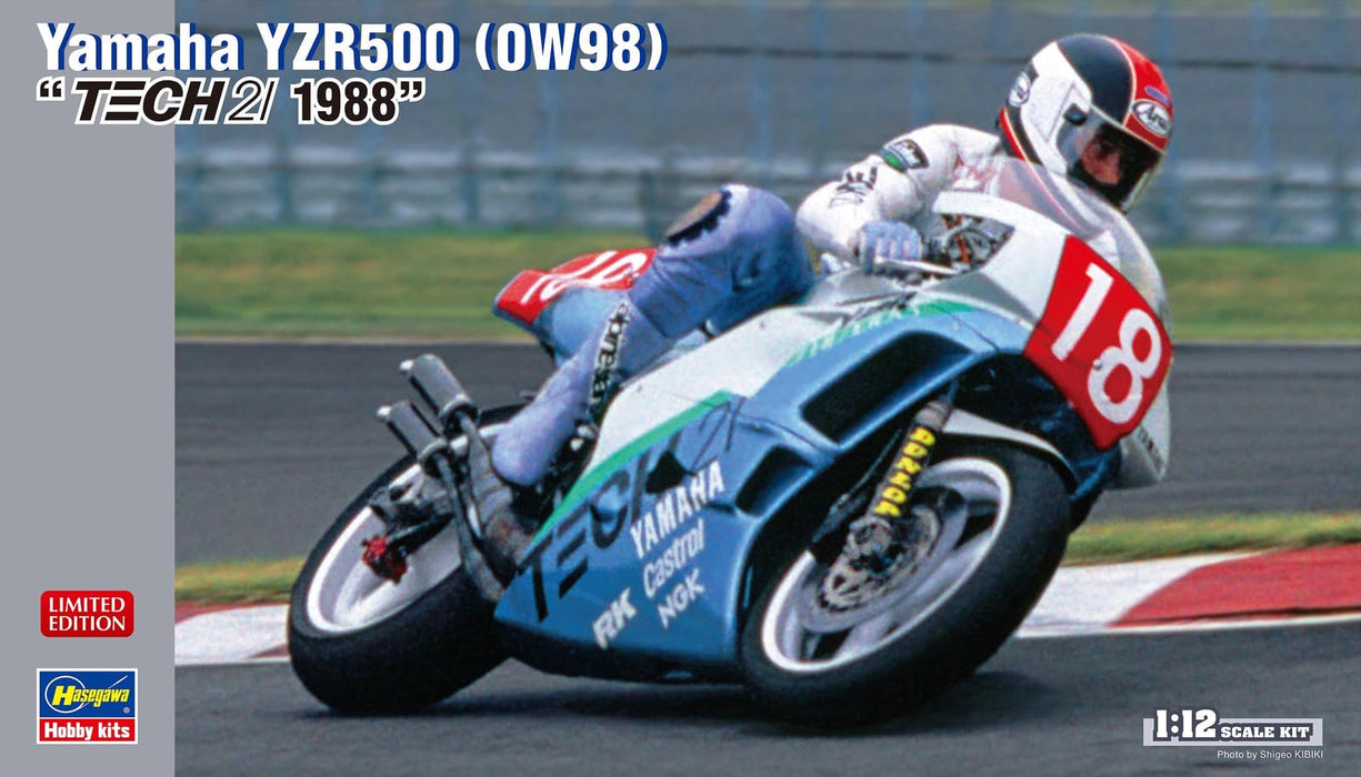 Hasegawa 1/12 Motorcycle Yamaha YZR500 Tech21 1988 Plastic Model Kit