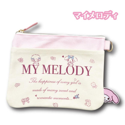 San-X My Melody Canvas Flat Pouch 64201877 by Hatakeyamashoji- Japan Figure Store - #1 Bring To You The Best Japanese Goods