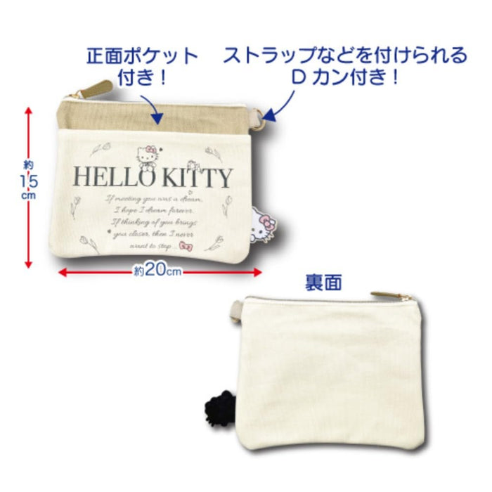 San-X My Melody Canvas Flat Pouch 64201877 by Hatakeyamashoji- Japan Figure Store - #1 Bring To You The Best Japanese Goods