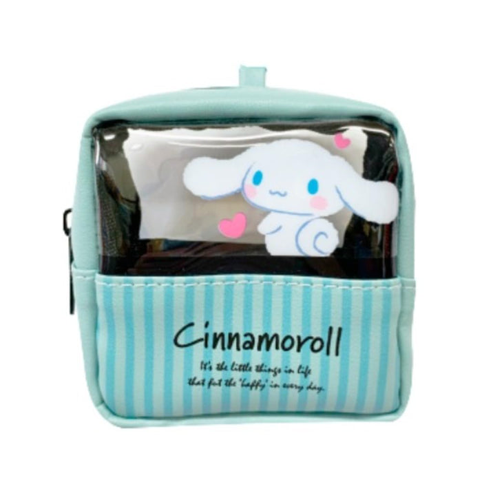 San-X Hatayama Shoji Clear Window Mini Pouch Cinnamoroll 10x10x5cm- Japan Figure Store - #1 Bring To You The Best Japanese Goods